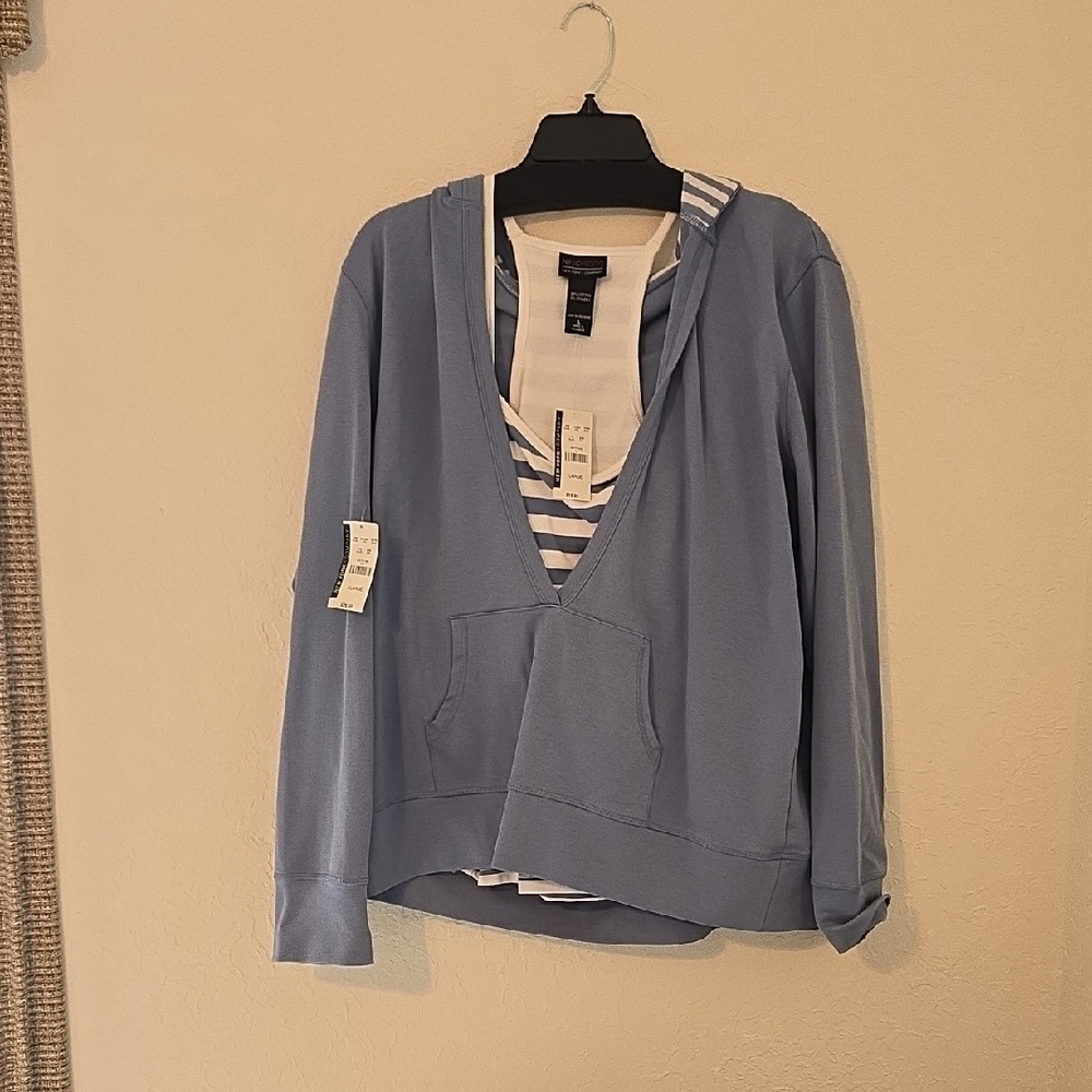 New York & Company Light Blue Women's Hoodie